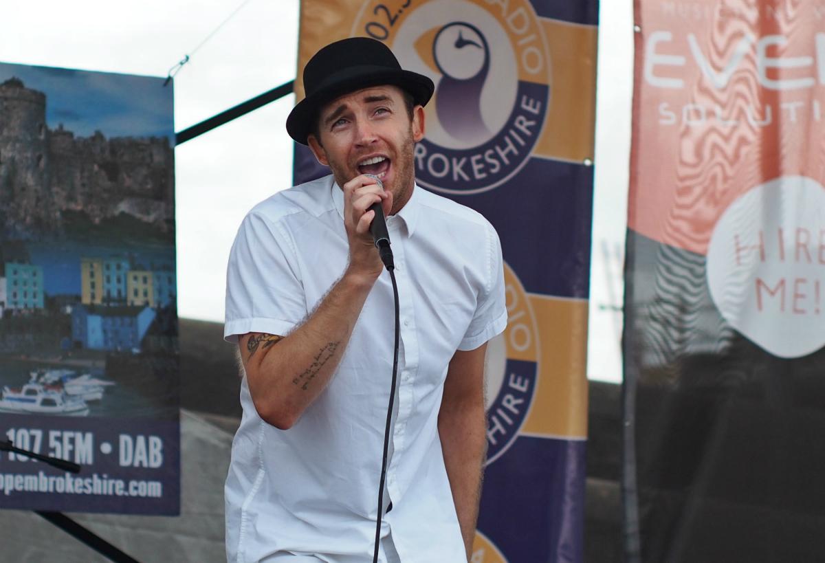 X Factor finalist Jay James Picton performed at Fish Festival