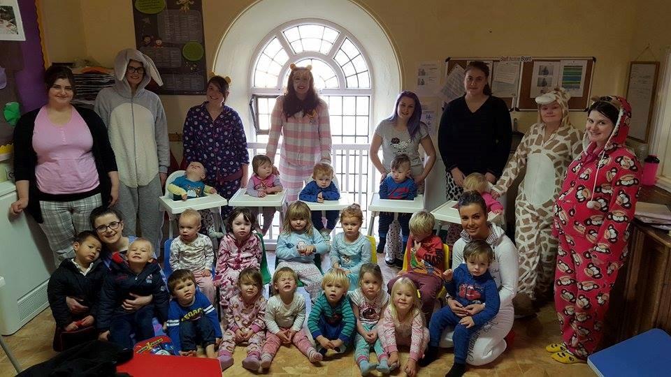 Noah's Ark Nursery in Narberth dressed up in their pyjamas and onesies to raise £78 for Children in Need. The children also made biscuits and cakes and sold them for the charity. (46391923)