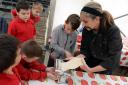 Pembrokeshire chef Orsola Muscia shares her pasta-making skills with youngsters at last year's Narberth Food Festival. PICTURE: Gareth Davies Photography