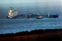 The stricken Sea Empress... 25 years ago. PICTURE: Gareth Davies Photography