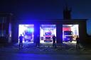 Pictured are Pembroke Dock Fire Station fire officers paying their tribute.Picture: Martin Cavaney