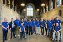 Stephen Crabb MP, VC Gallery founder Barry John, and Colonel James Phillips, Veterans Commissioner for Wales with members of The VC Gallery in Westminster Hall.