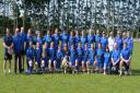 Haverfordwest Ladies celebrate winning the double