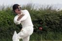 Morgan Grieve on his way to topscore of 60 not out for Carew in their victory over Cresselly.
