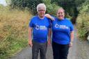 Reverend Geoffry Eynon and daughter Angharad on their 175 mile walk.