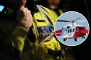 Police, the Welsh Ambulance Service and a coastguard rescue helicopter attended the scene,