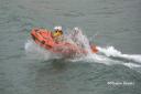 Orange RNLI lifeboat