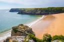 Barafundle Bay has been named as one of the most romantic spots to pop the question in west Wales