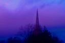 Purple sky in North Wales photographed by Richard Bates.