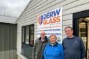 Mr Davies visited Noela and Julian Palmer at Derw Glass