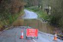 The Monkton to Hundleton road is one of a number closed in Pembrokeshire due to flooding