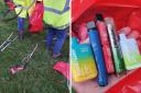 Discaeded vapes were amongst the litter-pickers' haul,