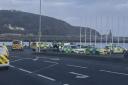 An incident is reported as ongoing on the A40 Goodwick Parrog