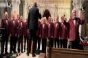Tenby Male Choir members are pictured in St Davids Cathedral.