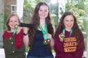 Isabelle, Rose and Ella all picked up gold medals at this year's Urdd Eisteddfod