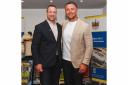 Adrian Morley with his former Great Britain and England teammate and current Wire head coach Sam Burgess having been inducted into the club's Hall of Fame