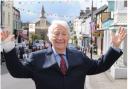 In his element: Wyn Calvin in the centre of Narberth on Carnival Day