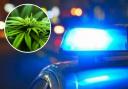 A Bridgend man was caught with cannabis after driving without due care or attention and failing to stop for police.