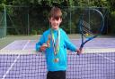 William Cross won his age category in the South Wales County Championships held at Dinas Powys Tennis Club