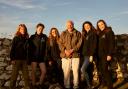 Sir David Attenborough with Wildlife Trust of South and West Wales staff on Skomer Island. Picture: Wildlife Trust of South and West Wales