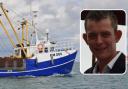 The jury inquest heard of the tragedy onboard the Joanna C. Picture of Joanna C from Fishing News. Inset, Robert Morley who was thrown off the boat and died