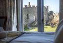 The view from the  bedroom window at Manorbier Castle