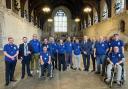 Stephen Crabb MP, VC Gallery founder Barry John, and Colonel James Phillips, Veterans Commissioner for Wales with members of The VC Gallery in Westminster Hall.