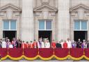 Members of the royal family on the balcony of Buckingham Palace (Owen Humphreys/PA)