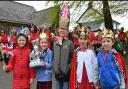 A dazzling display of crowns was created by youngsters for the village event.