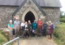 St Madocs pilgrims and chair person, Gareth Morgan,  third from right.