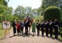 Enid Cole and her son Huw Murphy of Eglwyswrw met The Queen at Clarence House in London for the official acceptance of the Household Cavalry’s newest Drum Horse.