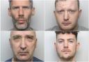 Saul Henvey, Matthew Pritchard, Callum Roberts, and Shaun Smith have all been jailed recently. (Clockwise from top left)