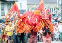 Come and join Idris the dragon at the Aberjazz parade