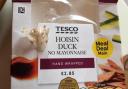 The jagged piece of plastic which Tina found in her Tesco Hoisin Duck wrap