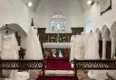 Some of the wedding dresses displayed at last year's exhibition at Hubberston Church
