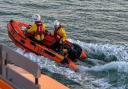 Angle RNLI's Y boat, pictured here on a previous call out, was used to tow a stranded sailor to safety.