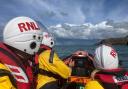 The volunteer lifeboat crew at St Davids were called out to help an injured walker.