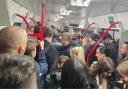 Commuters packed onto the 7.37am Transport for Wales service from Risca to Cardiff Central