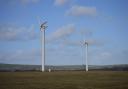 The two wind turbines at Lammas Farm, Wolfscastle. PICTURE: Western Telegraph.