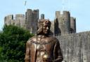 The Henry VII statue, with pride of place in front of Pembroke Castle. PICTURE: Martin cavaney.