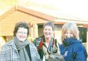 Rural Affairs Minister Elin Jones, Chief Veterinary Officer for Wales Dr Christianne Glossop and Lizzie Ellis from the Donkey Sanctuary