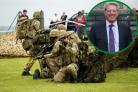 The leader of Pembrokeshire County Council, Cllr David Simpson, right, has welcomed the news that the 14 Signal regiment will remain at Brawdy for four more years than planned.