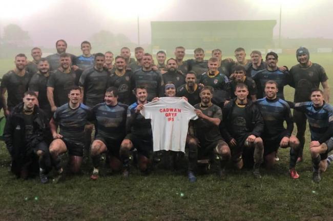 Players from both sides came together to pay tribute to Ifan Phillips after Narberth beat Beddau in the Championship