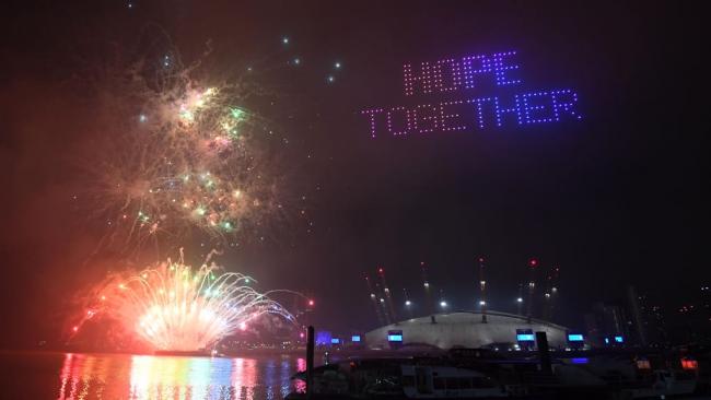The New Year's Eve centrepiece that was shown right at the beginning of 2021 (PA)