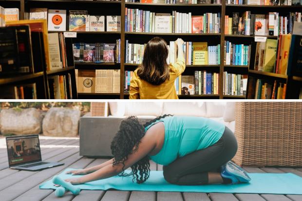 Western Telegraph: Home workouts and book recommendations (Canva)