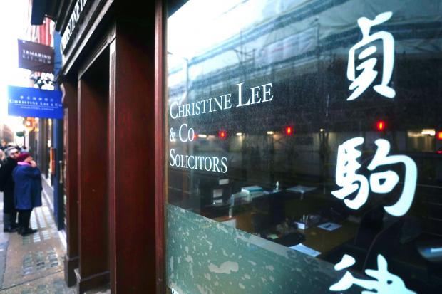 The offices of Christine Lee and Co on Wardour Street, central London