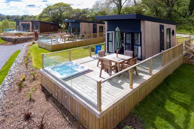 Western Telegraph: Hot tubs just feet from the front door at Noble Court's Bluebell Pods