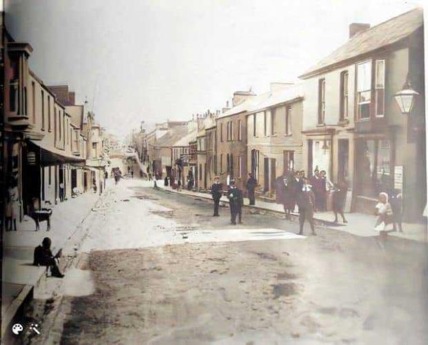 Western Telegraph: Queen's Street in 1900s. Picture: James Probart via Our Pembrokeshire Memories