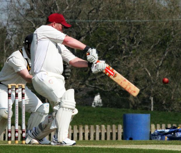 Western Telegraph: Simon Cole who scored a century for Cresselly in their victory over Llangwm
