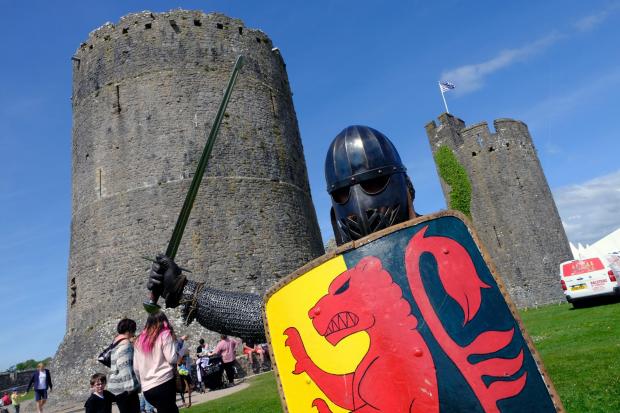 Western Telegraph: There was plenty of medieval-themed fun in the castle grounds. Picture: Martin Cavaney Photography